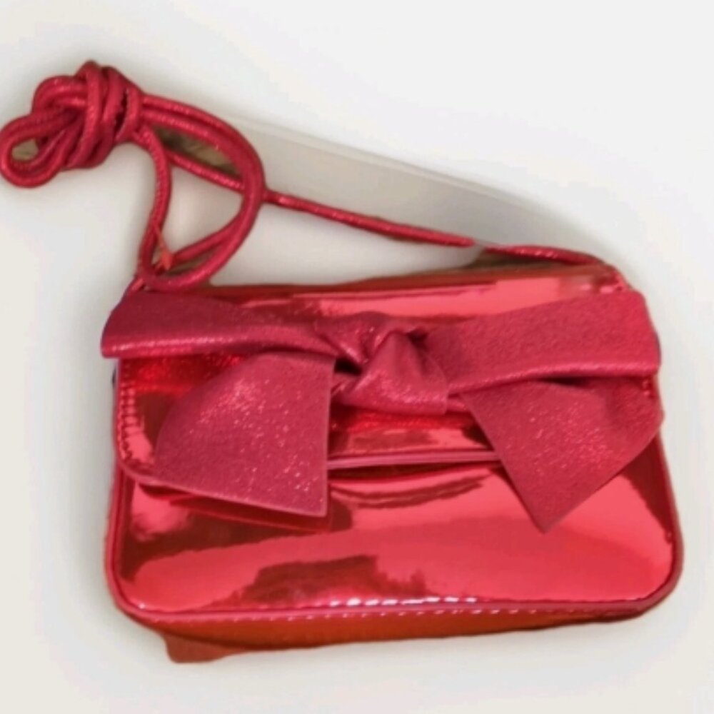 Cat & Jack Girls Red Purse With Bow, New With Tags